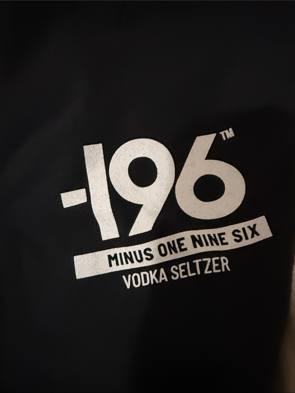 Comfort Colors Black Tee with White -196 Vodka Seltzer Graphic - Men’s size L